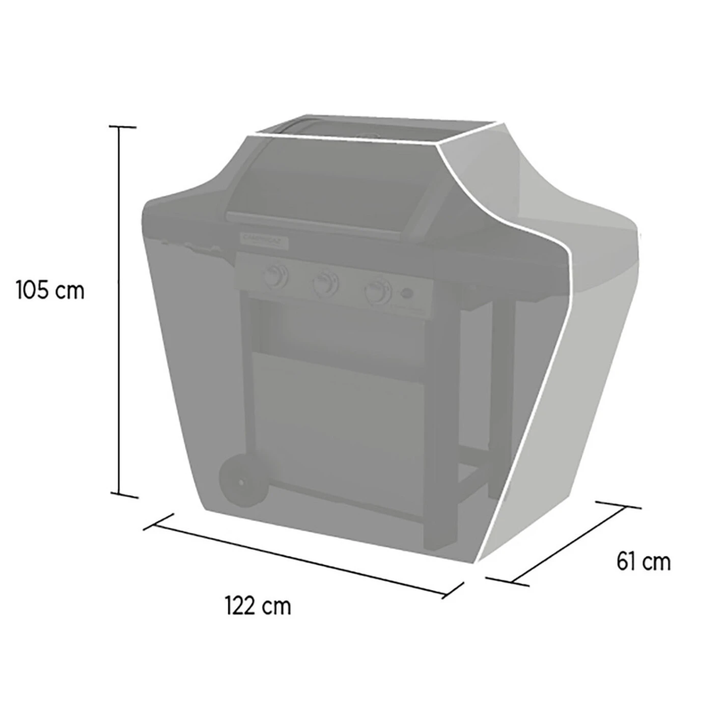 Housse Barbecue S 2 Series, Compact 3 / Plancha + Chariot Deluxe - Campingaz – Image 3
