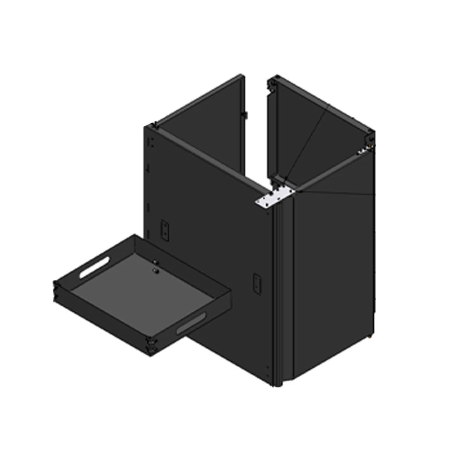 Kit Achille Porte + étagère En Acier Noir - ENO