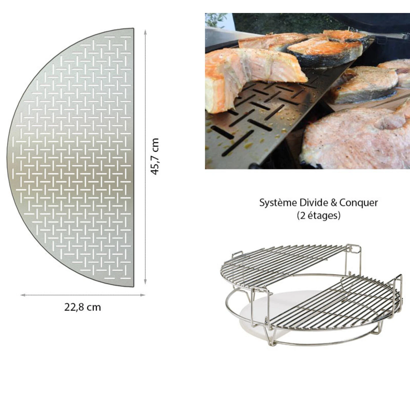 Kamado Joe Plaque Demi Lune Inox Kamado Classic Joe – Image 3