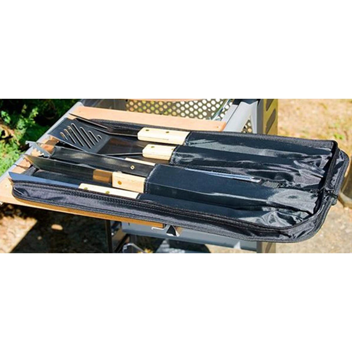 Set 5 Ustensiles Bambou Pour Barbecue Avec Sacoche - Campingaz – Image 3