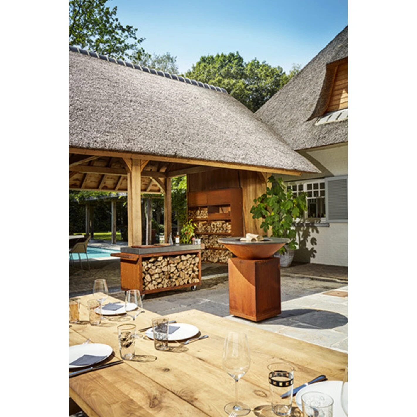 Table Corten Pro Céramique Gris Foncé Ofyr – Image 3