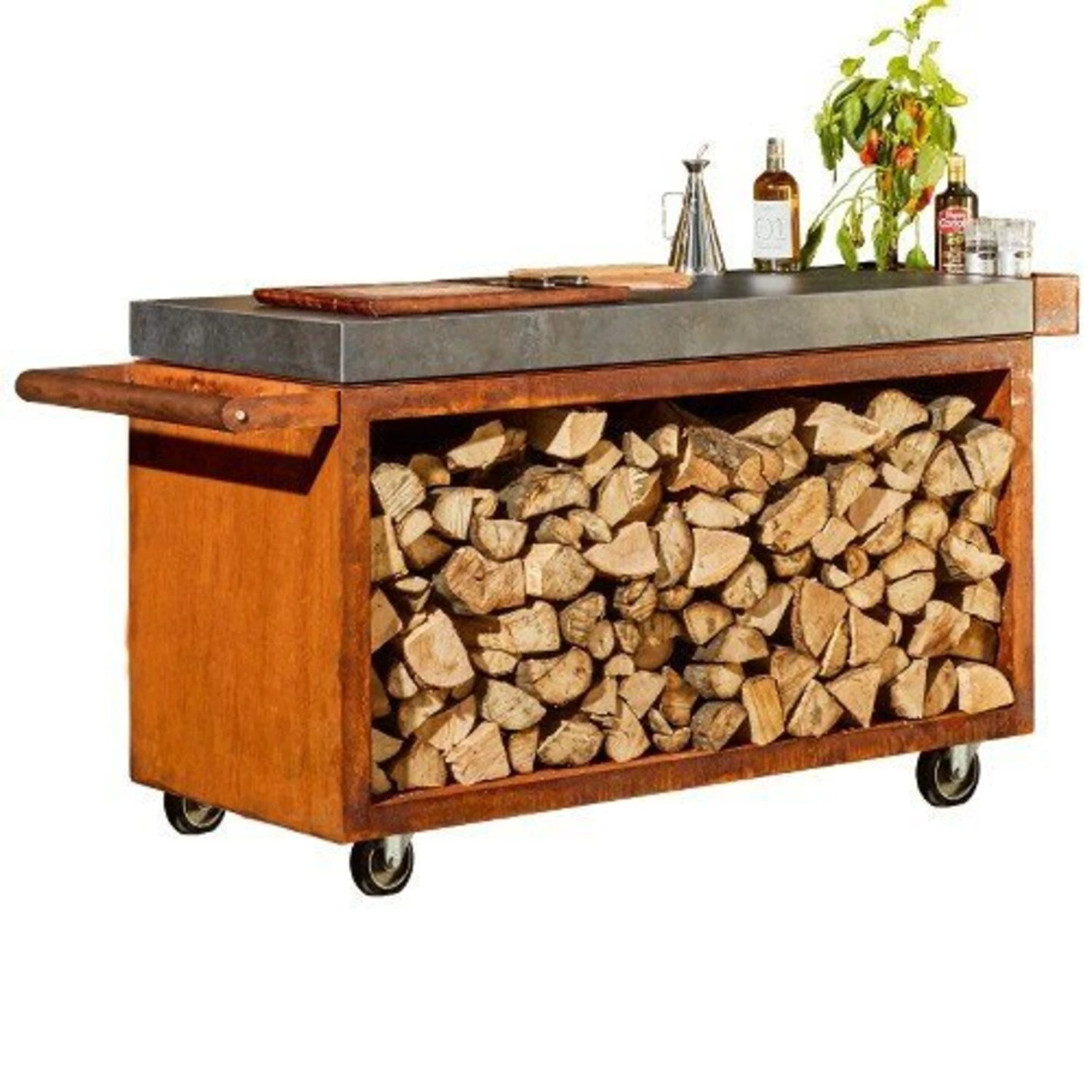 Table Corten Pro Céramique Gris Foncé Ofyr